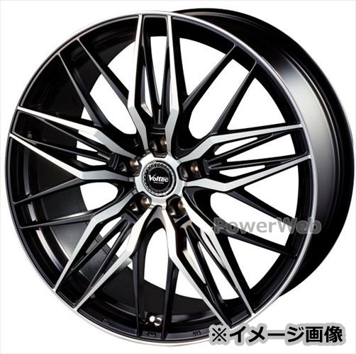 VOLTEC EURO MESH 19インチ 8.0J PCD:114.3 穴数:5 inset:45 ブラックポリッシュ (ボルテック ユーロメッシュ) BEST [ホイール4本セット]