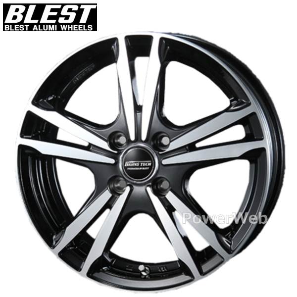 BLEST BAHNS TECH JIZELIS FVP 14インチ 4.5J PCD:100 穴数:4 inset:45 ブラックポリッシュ (ブレスト バーンズテック ジゼリスFVP) [ホイール1本]