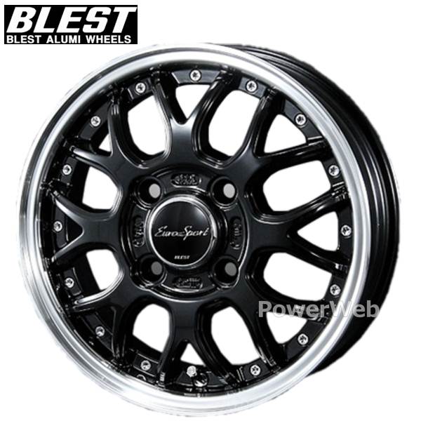 BLEST EuroSport Type 815 14インチ 4.5J PCD:100 穴数:4 inset:45 グロスブラック (ブレスト ユーロスポーツ タイプ 815) [ホイール4本セット]