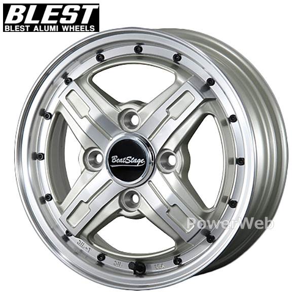 BLEST Beat Stage FS-C 12インチ 4.0J PCD:100 穴数:4 inset:43 シャンパンゴールドポリッシュ (ブレスト ビートステージ FSC) [ホイール4本セット]