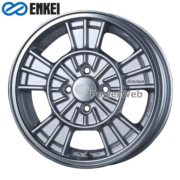 ENKEI/エンケイ all fourteen 15インチ 5.0J PCD:100 穴数:4 inset:45 マシニング シルバー [ホイール4本セット]
