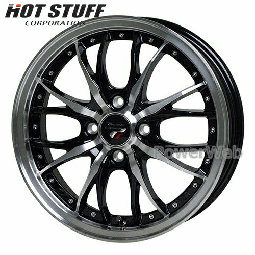 Precious HM-3 14インチ 4.5J PCD:100 穴数:4 inset:45 メタリックブラック＆ポリッシュ (BK/P) (プレシャス HM3) HOT STUFF [ホイール4本セット]