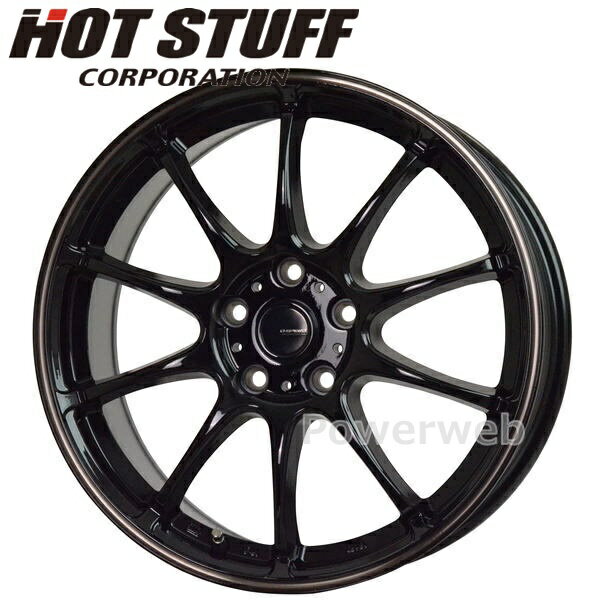 G.speed P-07 16インチ 6.5J PCD:100 穴数:5 inset:48 ブラック&ブロンズクリア (BK/BR) HOT STUFF [ホイール4本セット]