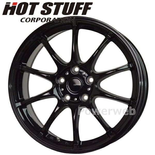 G.speed G-07 17インチ 7.0J PCD:114.3 穴数:5 inset:38 メタリックブラック (MBK) HOT STUFF [ホイール1本]