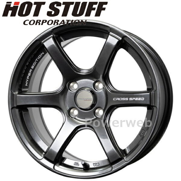 樂天商城 - CROSS SPEED HYPER EDITION RS6 15インチ 7.0J PCD:100 穴数:4 inset:28 ダイヤモンドブラック (DBK) (クロススピード ハイパーエディション RS6) HOT STUFF [ホイール4本セット]