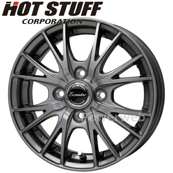 Exceeder E05 II 13インチ 4.00B PCD:100 穴数:4 inset:45 ダークシルバー (DS) (エクシーダー E05 2) HOT STUFF [ホイール4本セット]