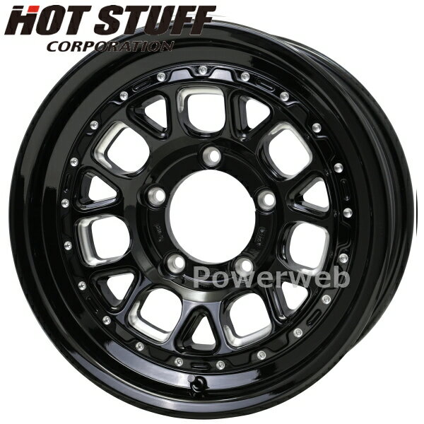 BARKLEY HARDROCK HURON 16インチ 5.5J PCD:139.7 穴数:5 inset:20 グロスブラックマシニング バークレイ ハードロック ヒューロン HOT STUFF (ホットスタッフ) [ホイール4本セット]
