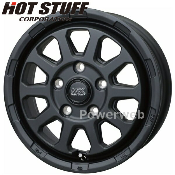 MAD CROSS RANGER 14インチ 5.0J PCD:114.3 穴数:5 inset:45 マットブラック マッド クロス レンジャー HOT STUFF (ホットスタッフ) [ホイール1本]