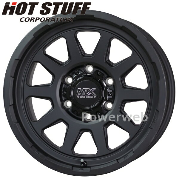 MAD CROSS RANGER 15インチ 6.0J PCD:139.7 穴数:6 inset:33 マットブラック マッド クロス レンジャー HOT STUFF (ホットスタッフ) [ホイール4本セット]