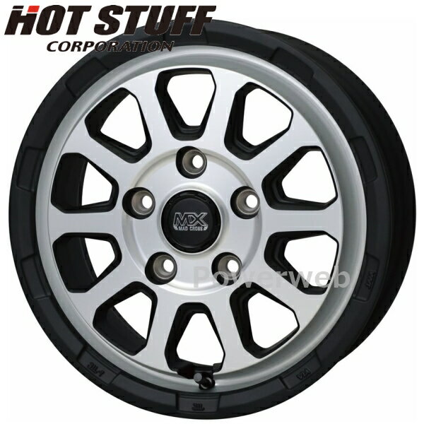MAD CROSS RANGER 14インチ 5.0J PCD:114.3 穴数:5 inset:45 マットシルバー マッド クロス レンジャー HOT STUFF (ホットスタッフ) [ホイール4本セット]