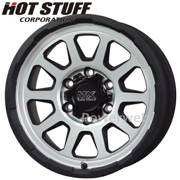 MAD CROSS RANGER 16インチ 6.5J PCD:139.7 穴数:6 inset:38 マットシルバー マッド クロス レンジャー HOT STUFF (ホットスタッフ) [ホイール4本セット]