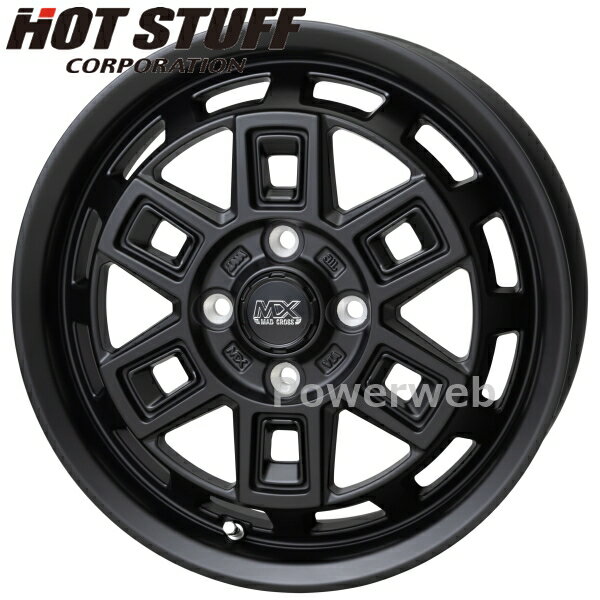 乐天商城 - MAD CROSS AEVER 15インチ 4.5J PCD:100 穴数:4 inset:45 マットブラック マッド クロス アイヴァー HOT STUFF (ホットスタッフ) [ホイール4本セット]