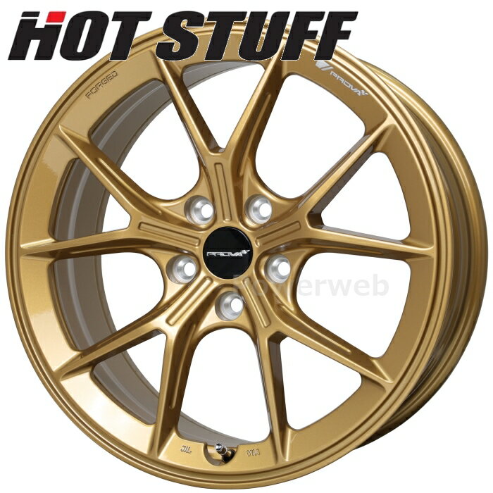 Rakuten - PROVA RAFFINATO 18インチ 8.5J PCD:114.3 穴数:5 inset:42 プレミアムゴールド (PMGD) (プローバ ラフィナート) HOT STUFF (ホットスタッフ) [ホイール4本セット]