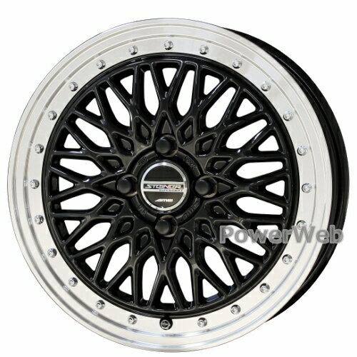 KYOHO STEINER FTX 15インチ 4.5J PCD:100 穴数:4 inset:45 オニキスブラック/リムポリッシュ (シュタイナー FTX) 共豊 [ホイール1本]
