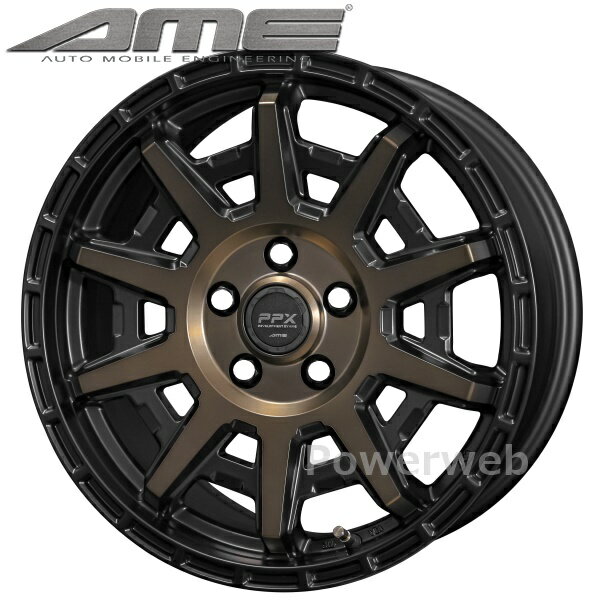 PPX D10X 15インチ 6.0J PCD:100 穴数:5 inset:45 ブラックポリッシュ×マットブロンズクリア (KYOHO AME/共豊) [ホイール1本]