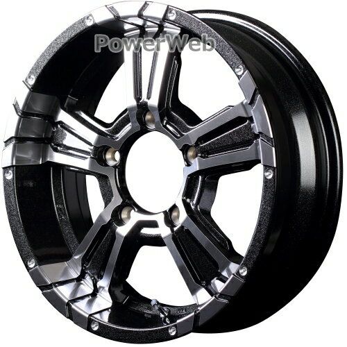 NITRO POWER CROSS CLAW (クロスクロウ) 16インチ 5.5J PCD:139.7 穴数:5 inset:20 ブラックメタリック/ミラーカット [ホイール単品4本セット]