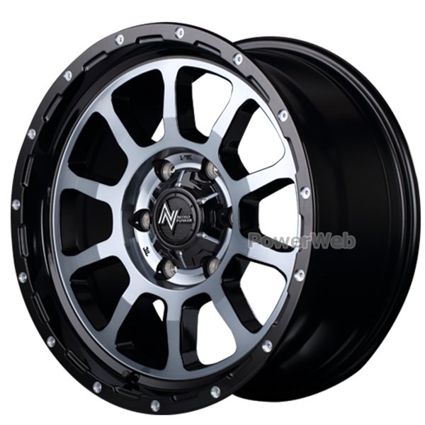 樂天商城 - NITRO POWER M10 PERSHING (M10 パーシング) 17インチ 8.0J PCD:139.7 穴数:6 inset:20 ブラック/DC+マシニング/ブラッククリア [ホイール1本単位]