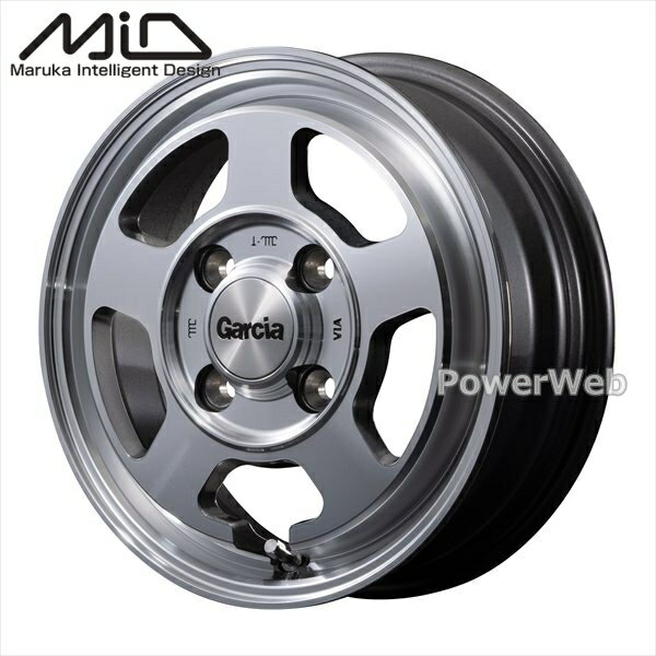 MID GARCIA Chicago5 (ガルシア シカゴ5) 12インチ 4.0J PCD:100 穴数:4 inset:42 メタリックグレーポリッシュ [ホイール1本]