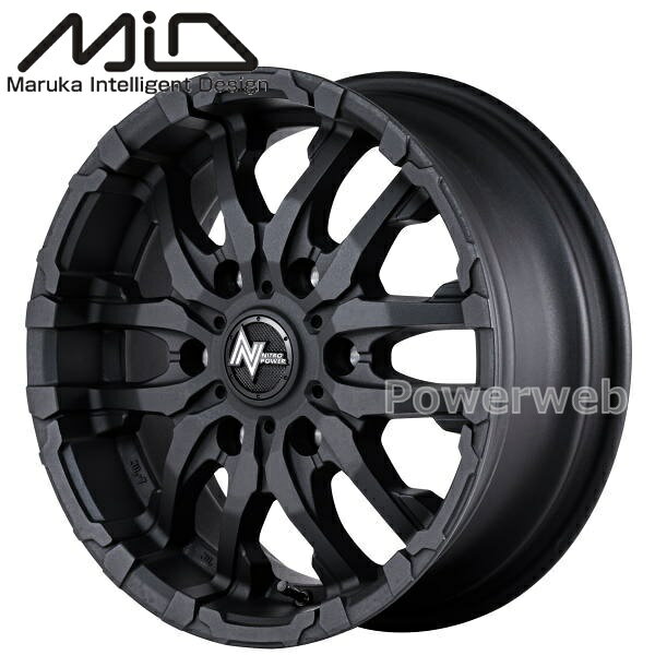樂天商城 - MID NITRO POWER M26 CROSSFANG 17インチ 8.0J PCD:139.7 穴数:6 inset:20 ブラストブラック [ホイール1本]