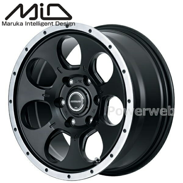 MID ROADMAX WO-7 16インチ 7.0J PCD:114.3 穴数:5 inset:40 セミグロスブラックフランジDC [ホイール4本セット]