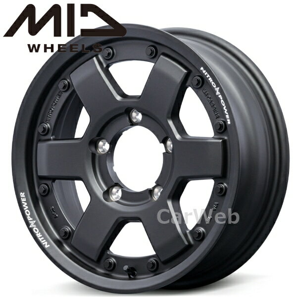 乐天商城 - MID NITRO POWER M6 CARBINE 15インチ 6.0J PCD:139.7 穴数:5 inset:-5 ガンブラック [ホイール4本セット]