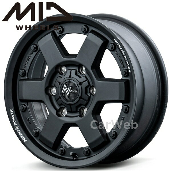 MID NITRO POWER M6 CARBINE 16インチ 6.5J PCD:139.7 穴数:6 inset:48 ガンブラック [ホイール4本セット]