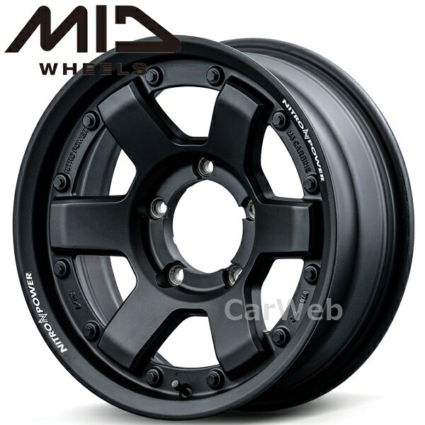 MID NITRO POWER M6 CARBINE 16インチ 5.5J PCD:139.7 穴数:5 inset:20 ガンブラック [ホイール4本セット]