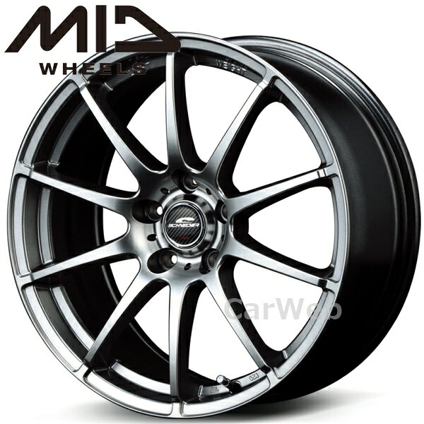 MID SCHNEIDER StaG 17インチ 7.0J PCD:100 穴数:5 inset:53 メタリックグレー [ホイール4本セット]