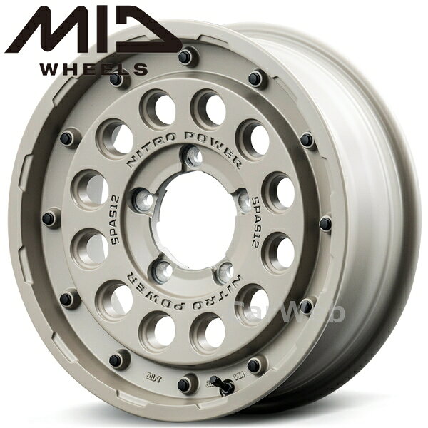 MID NITRO POWER H12 SHOTGUN Tactical Edition 16インチ 5.5J PCD:139.7 穴数:5 inset:20 セミグロスサンドベージュ [ホイール1本]