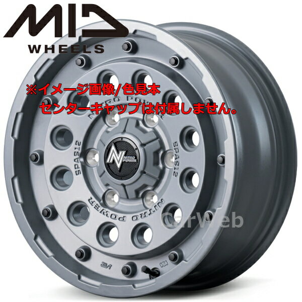 MID NITRO POWER H12 SHOTGUN Tactical Edition 16インチ 5.5J PCD:139.7 穴数:5 inset:20 セミグロスコンクリート [ホイール4本セット]
