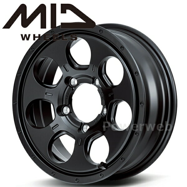 16 inches - MID MUD AGENT 16インチ 5.5J PCD:139.7 穴数:5 inset:22 セミグロスブラック マッドエージェント [ホイール1本]