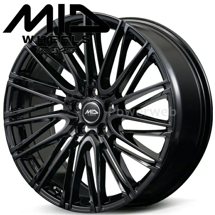 乐天商城 - MID WHEELS Lefinada Motion6 (レフィナーダ モーション6) 18インチ 7.0J PCD:114.3 穴数:5 inset:39 グロスブラック (GBK) マルカサービス [ホイール4本セット]