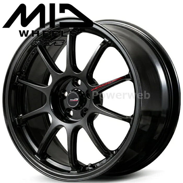 Rakuten - MID RACING R10 EVO 15インチ 5.0J PCD:100 穴数:4 inset:45 ブラックメタリック (BLM) マルカサービス [ホイール1本]