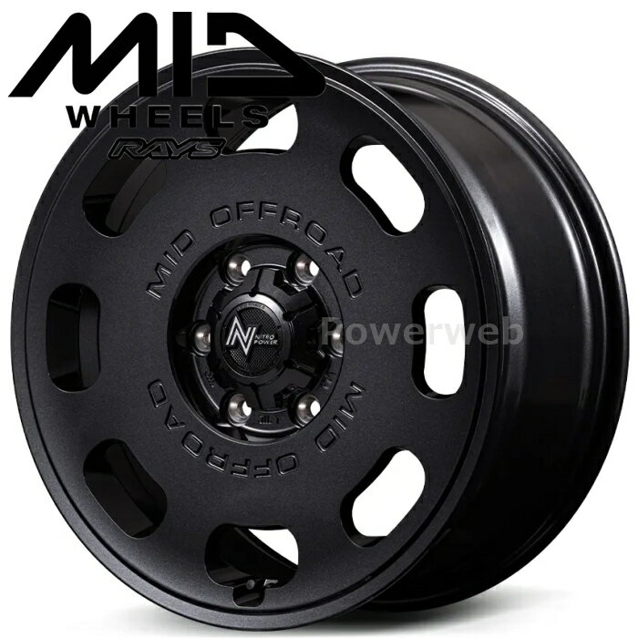 MID NITRO POWER D8?PULSAR (パルサー) 16インチ 6.0J PCD:139.7 穴数:5 inset:0 バレルブラック (BBK) マルカサービス [ホイール1本]