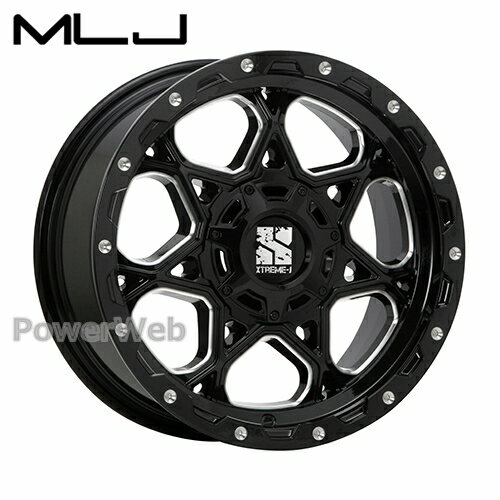 MLJ XTREME-J XJ06 17インチ 8.0J PCD:139.7 穴数:6H inset:20 グロスブラックミルド (エクストリーム J) [ホイール4本セット]