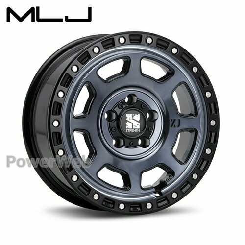 MLJ XTREME-J XJ07 17インチ 8.0J PCD:127 穴数:5 inset:38 グロスブラック/マシンインディゴ (エクストリーム J) [ホイール1本]