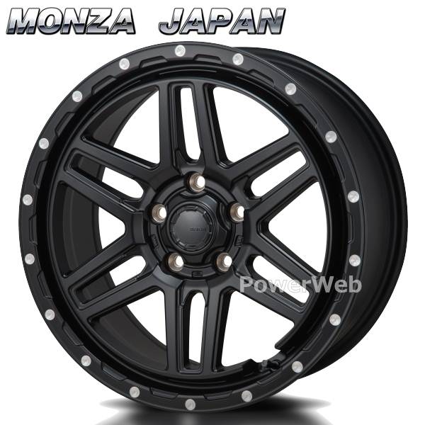 MONZA JAPAN HI BLOCK ERDE 17インチ 7.5J PCD:114.3 穴数:5 inset:41 サテンブラック/ミーリング (モンツァジャパン ハイブロック エルデ) [ホイール1本]