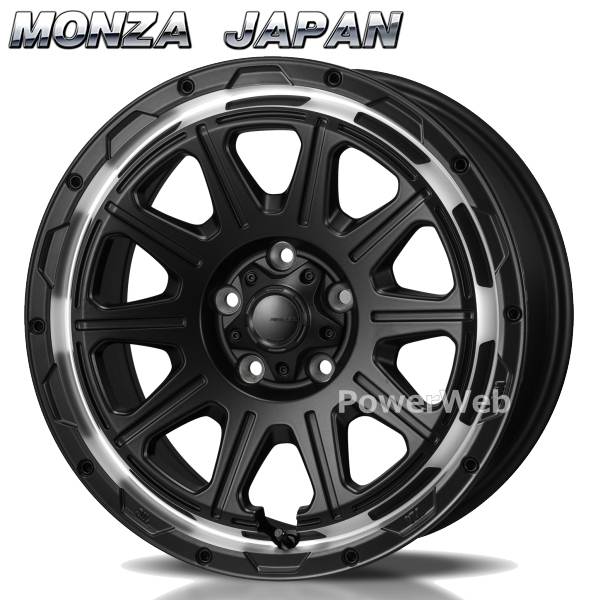 MONZA JAPAN HI BLOCK REGULES 16インチ 7.0J PCD:114.3 穴数:5 inset:41 サテンブラック/リムポリッシュ (モンツァジャパン ハイブロック レグルス) [ホイール1本]