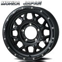 MONZA JAPAN HI BLOCK JERRARD 16インチ 6.0J PCD:139.7 穴数:5 inset:0 サテンブラック/ミーリング (モンツァジャパン ハイブロック ジェラード) 