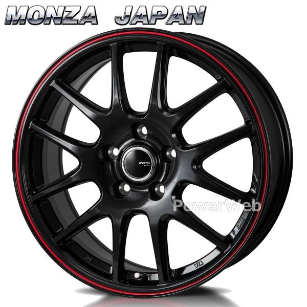 MONZA JAPAN JP STYLE JEFA 18インチ 7.5J PCD:114.3 穴数:5 inset:53 パールブラック/レッドライン (モンツァジャパン ジェイピースタイルジェファ) [ホイール1本]