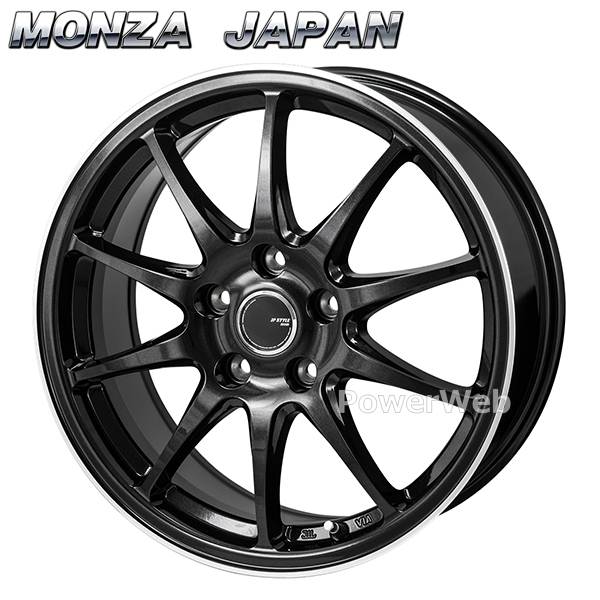 楽天PowerWebMONZA JAPAN JP STYLE R10 16インチ 6.5J PCD:100 穴数:5 inset:48 パールブラック/フランジカットポリッシュ （モンツァジャパン ジェイピースタイル） [ホイール1本]