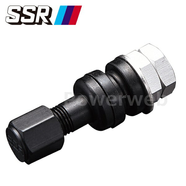 SSR アルミエアーバルブ (ブラック) GTV、GTXシリーズ用 品番：PARTS013-4 【4個(1台分)セット】