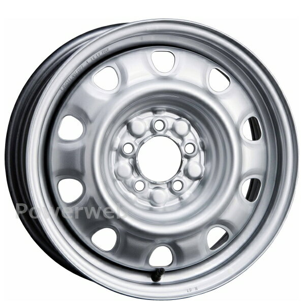 TOPY 小型・乗用車 M61 15インチ 6.0J PCD:100 穴数:5 inset:45 シルバー (S) トピー スチールホイール [ホイール1本]