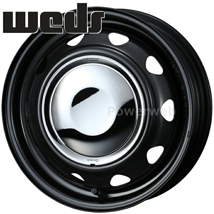 Weds NEO CARROW 12インチ 3.50B PCD:PCDマルチ(100/110/114.3) 穴数:4 inset:34 セミマットブラック/クロームキャップ (SMBK CRMCAP) (ウェッズ ネオ キャロ) [ホイール1本]