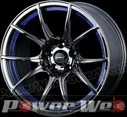 WedsSport SA-10R (ウェッズスポーツ SA10R) 18インチ 7.5J PCD:100 穴数:5 inset:45 ブルーライトクローム Weds [ホイール単品4本セット]