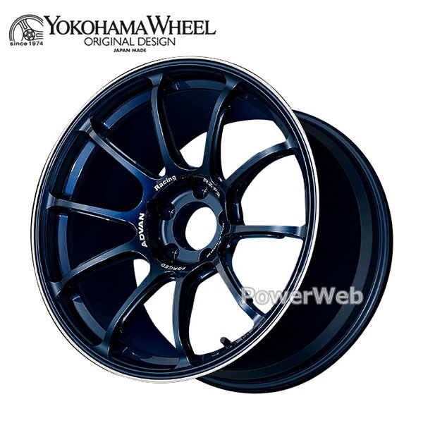 ADVAN Racing RZ-F2 18インチ 8.0J PCD:114.3 穴数:5 inset:44 レーシングチタニウムブルー&リング (TBR) アドバン レーシング 