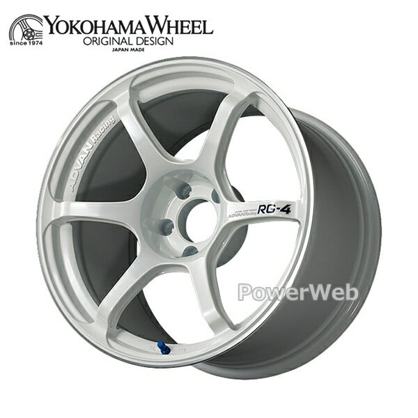 ADVAN Racing RG-4 17インチ 8.5J PCD:114.3 穴数:5 inset:45 レーシングホワイトメタリック＆リング (WMR) アドバン レーシング RG-4 ホイール1本