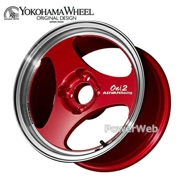 樂天商城 - ADVAN Racing ONI2 15インチ 6.0J PCD:100 穴数:4 inset:45 マシニング & レーシングキャンデーレッド (MCR) アドバン レーシング [ホイール4本セット]