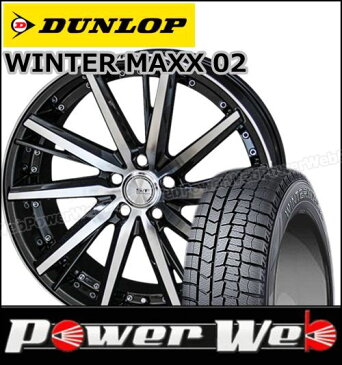 235/60R18 107Q XL WINTER MAXX 02 CUV/ダンロップ ■STEINER FORCED SF-V 18×8.0 114.3/5H +38 エメラルドブラック/ポリッシュ KYOHO スタッドレス＆ホイール 1台分セット