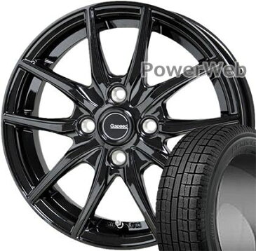 GARIT G5 165/55R14 72Q TOYO ■G.speed G02 HOT STUFF メタリックブラック 14×4.5 100/4H +45 スタッドレス＆ホイールセット